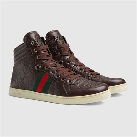 mens gucci high top trainers|men gucci trainers sale.